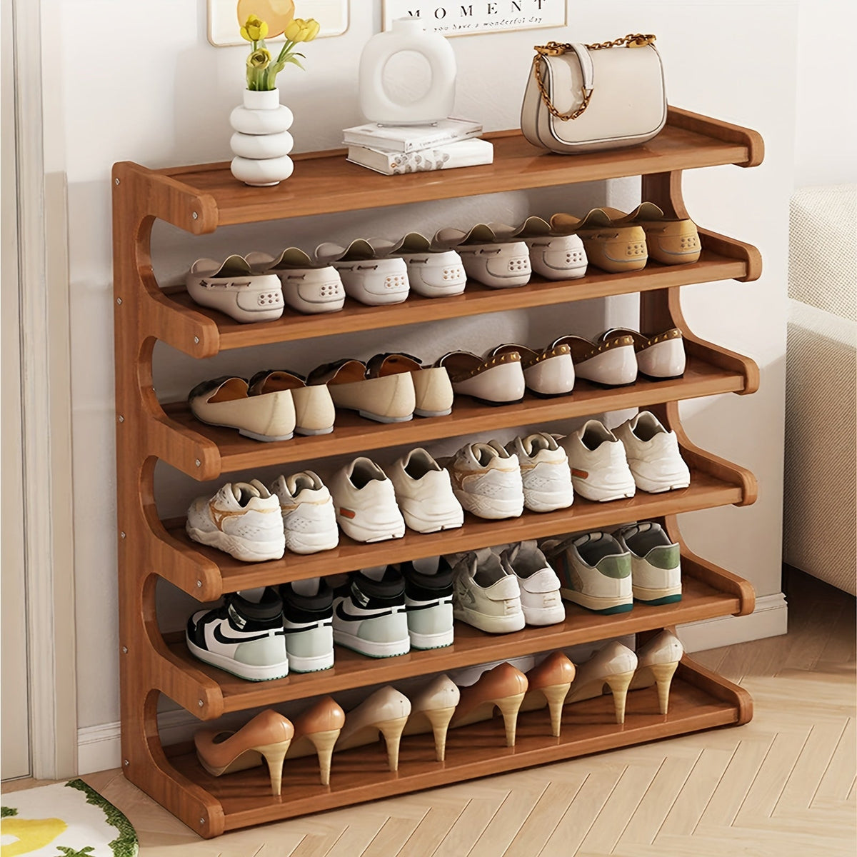 Bamboo Shoe Rack