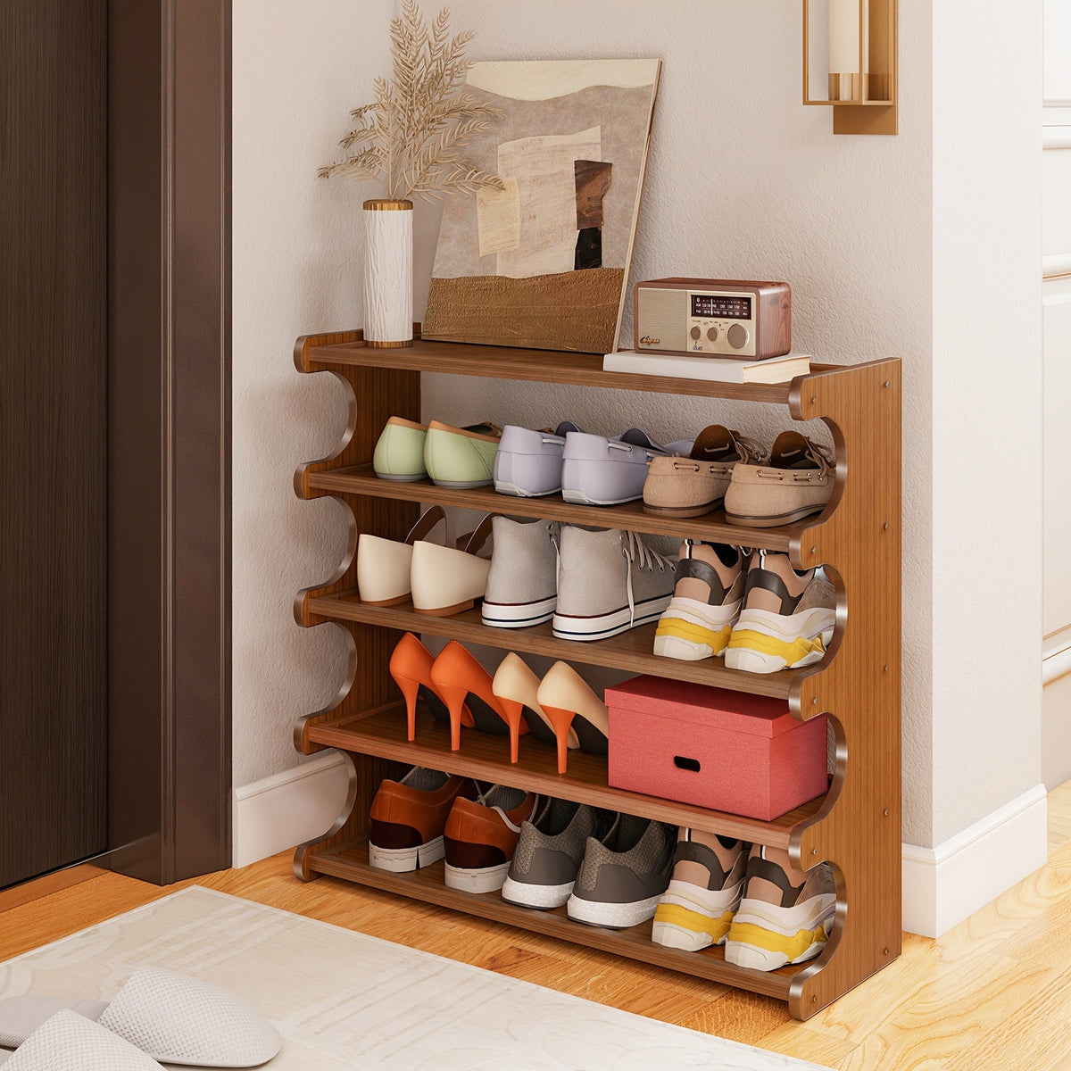 Bamboo Shoe Rack
