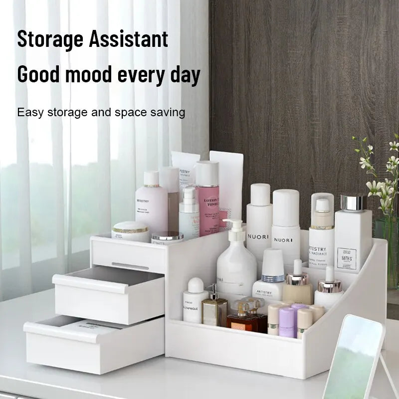 White Makeup Storage Drawers